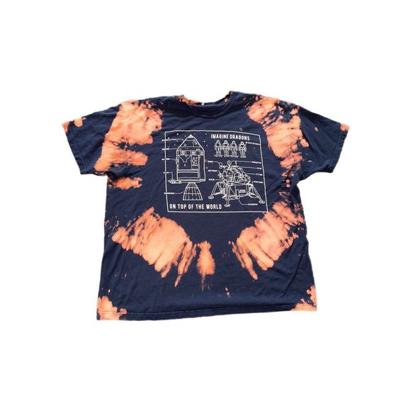 Imagine Dragons On Top Of The World Bleached Tee - Picture 1 of 3